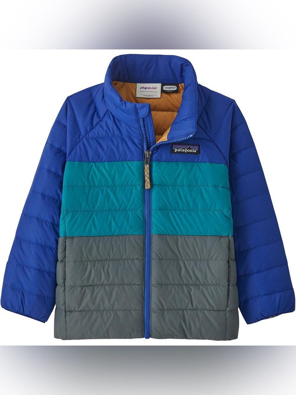 Patagonia Kids Down Sweater Jacket Size S (7-8) Blue Colorblock
